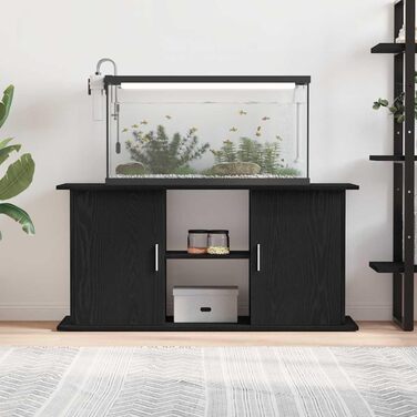 Тумба для акваріума vidaXL 121x41x58 см, ДСП, чорний дуб, міцна акваріумна підставка-шкаф