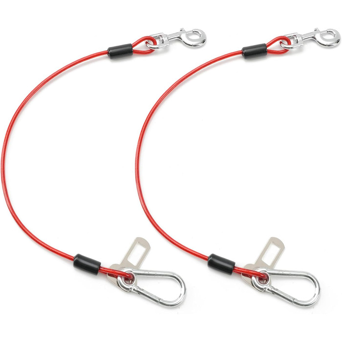 Автомобільний кріплення для собак Libbipaw, 2 шт. – безпечний ремінь для собак, червоний