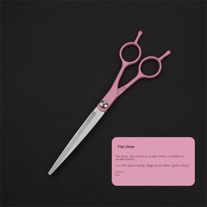 Набір професійних ножиць для собак 7 дюймів, 4 шт. для грумінгу: прямі, зігнуті, для розрідження шерсті, з ергономічними ручками, для собак та котів