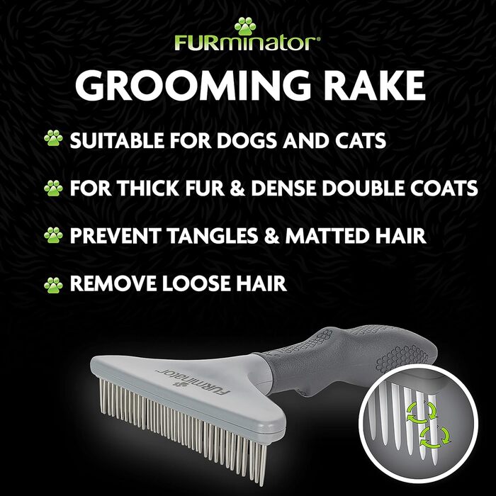 FURminator інструмент для вичісування XL для довгошерстих собак і котів, щітка від ковтунів і сплутаної шерсті