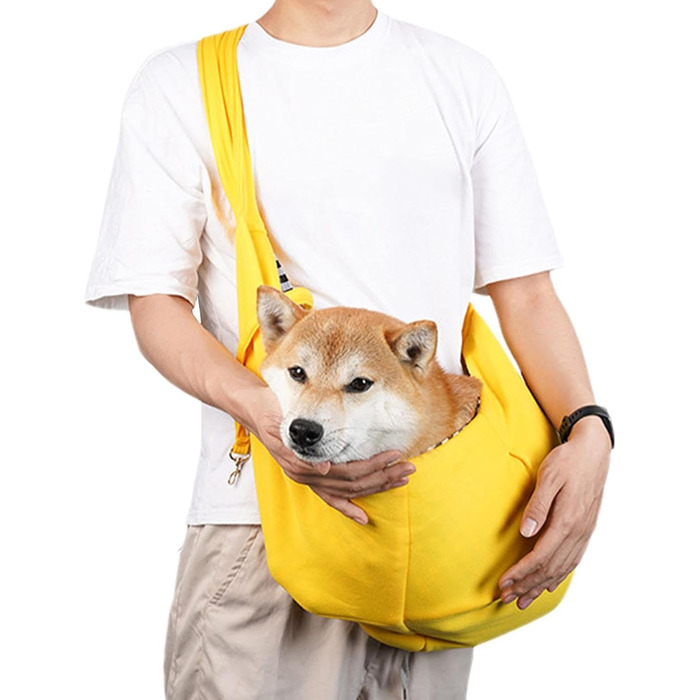 Сумка-переноска для собак, ручна, безпечна | Регульована переноска для маленьких собак та домашніх тварин, ручна сумка для собак для подорожей та прогулянок на відкритому повітрі (Жовта)
