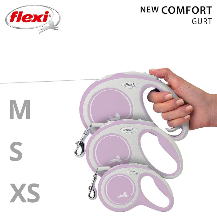 Повідок-рулетка Flexi New Comfort для собак, 5 м, рожевий, розмір S