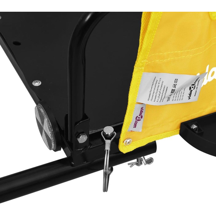 Причіп для велосипеда: вантажний, для собак, жовтий, Oxford, міцний, легко монтується