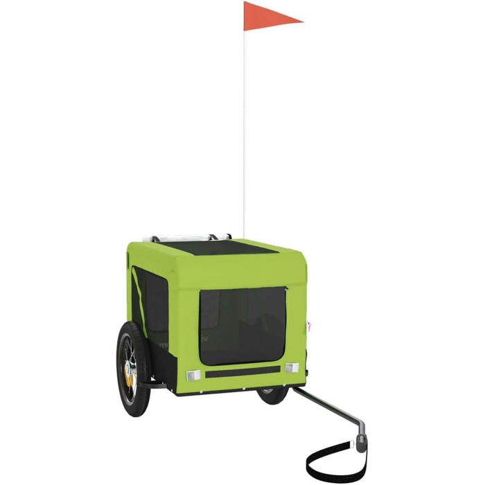 Причіп для велосипеда для собак, зелений та чорний, Oxford-Gewebe та залізо, LH31939