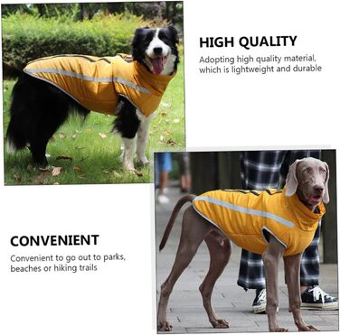 Водонепроникний дощовик для собак, жовтий, 55x68 см - дощовик для маленьких собак та цуценят