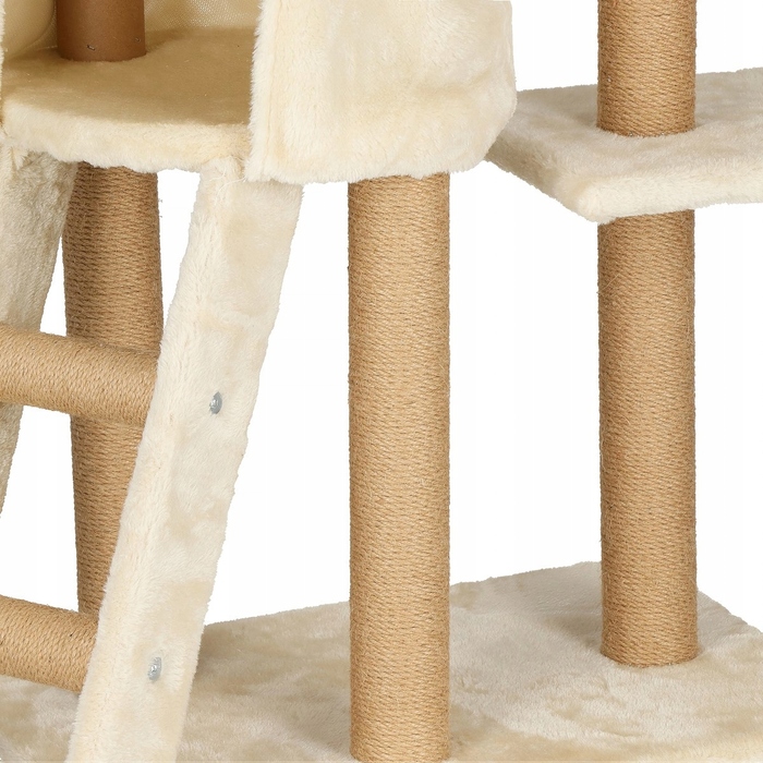 Високий ігровий комплекс для котів Springos 101: дряпачка, лежанка та стовпчик (160 см)