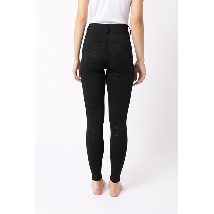 Легінси для верхової їзди HORZE DEA, чорні, з повним сидінням та кишенею для телефону, 40 розмір