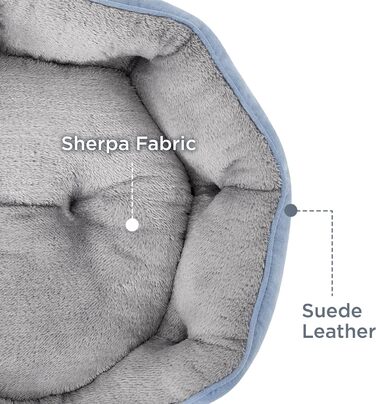 Лягу для котів BEDSURE, 51x48x15 см, з двостороннім внутрішнім подушечкою, місце для сну котів та маленьких собак