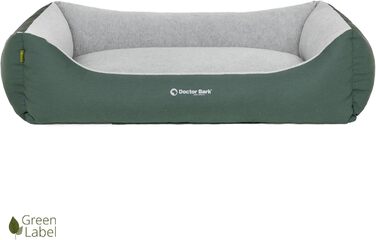 Ліжко для собак середнього розміру Doctor Bark - зручне та м'яке гніздище, зелений колір, 97x75 см, Made in Germany