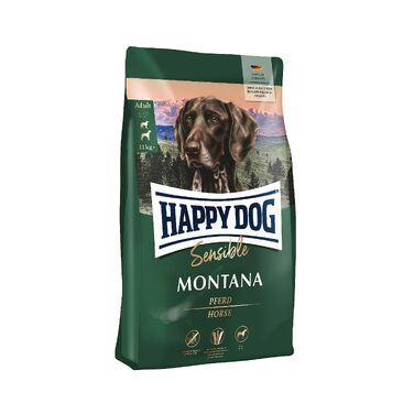 Сухий корм для собак Happy Dog Sensible Montana зі смаком конячини, беззерновий та гіпоалергенний (монопротеїн), з Omega-3 та Omega-6, 10 кг