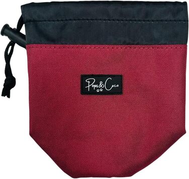 Сумка для ласощів для собак Pops & Coco Leckerli-Tasche, з карабіном, для тренувань, прогулянок та подорожей (червона)