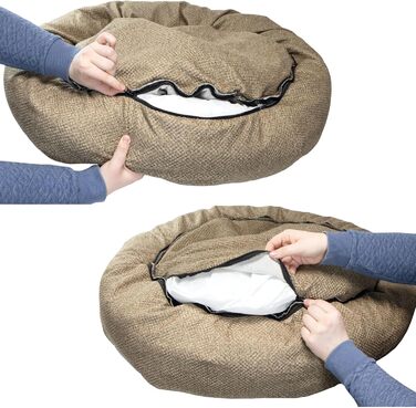 Кругле ліжко для собак Schecker Bensersiel, екологічний матеріал, зелене, діаметр 70 см