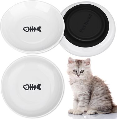 Набір мисок для котів Otauoaea Katzennapf Keramik, 6 шт. з антиковзким дном, для полегшення втоми вусів, миски для котів та собак