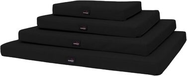 Ортопедичний лежак для собак Tierlando Alice з міцного поліестеру 600D, віскоеластичний матрац з неслизьким дном, розмір 80x60 см, колір чорний