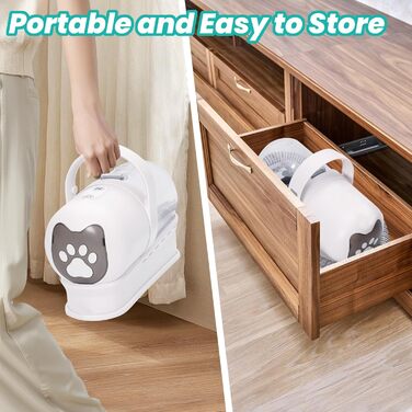 Набір для догляду за собаками з вакуумом та машинкою для стрижки - 13000Pa, 7-в-1 професійний набір для видалення шерсті, тихий, 1л контейнер для сміття, включає шліфувальник для нігтів (для котів/собак)