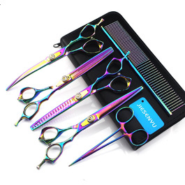 Набір професійних ножиць для грумінгу собак JIESENYU 7.0 дюймів (4 шт.)