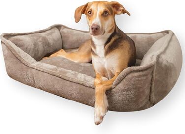 Ортопедичне собаче ліжко 4L Textil IRIS Premium-LINE з Memory Foam (100x80 см, коричневе)