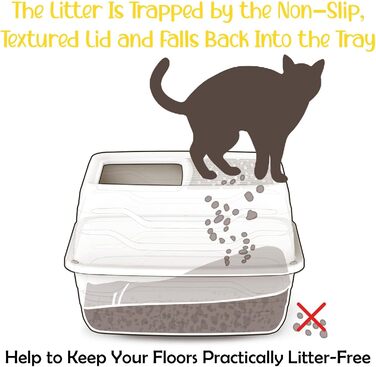 Лоток для котів Cat Centre Katzenklo XL з кришкою, Hop-In, Top Entry, сірий, 56 x 40 x 38 см