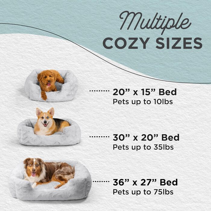 Лежак для собак Best Friends by Sheri Soothe & Snooze Lounge Lux, прямокутний, меморі фоам, сірий, розмір S 51x38 см, праний