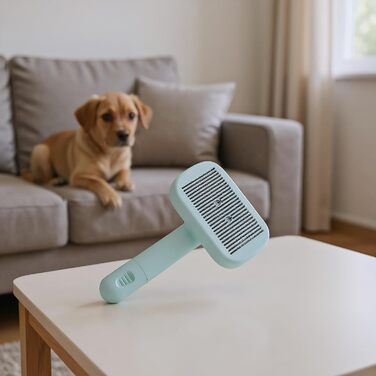 Щітка для собак та котів з іонізацією, самоочищувана, для підшерстка, масажу, без випадання ворсу, для довгої та короткої шерсті