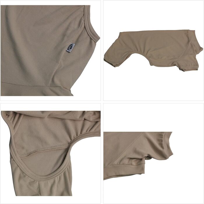 Піжама для собак Lovelonglong, бавовна, теплий боді для всіх сезонів, розмір L (3XL для великих собак), бежевий