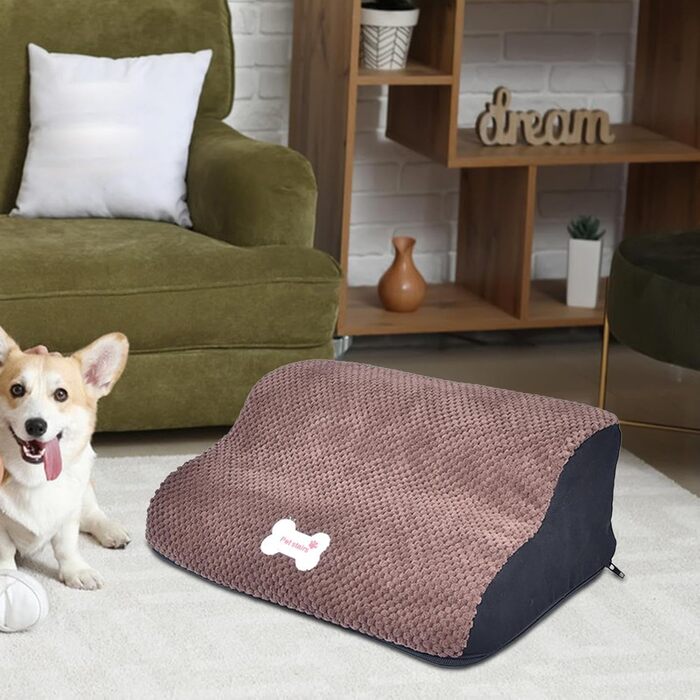 Сходинка для собак, пандус для маленьких собак, для сходів на ліжко, знімний чохол, м'який нахил, для дому