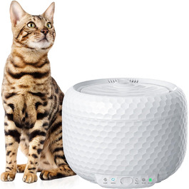 Водяний фонтанчик для котів, 1.8L, з тихим насосом та фільтром з активованого вугілля