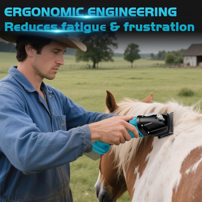 Машина для стрижки коней сумісна з акумулятором Makita 18V, 6 режимів, професійна машинка для стрижки коней, овець, корів, 2500 об/хв (без акумулятора)