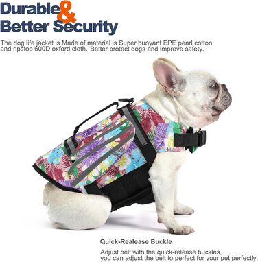 Жилет для плавання собак Petglad з дизайном крила, світловідбиваючий жилет для собак з поплавком для підборіддя, для басейну, пляжу, катання на човні, серфінгу, середніх та великих собак (Помаранчевий, XS) XS (Обхват грудей 29.5-41.9 см) (XS (Обхват груде