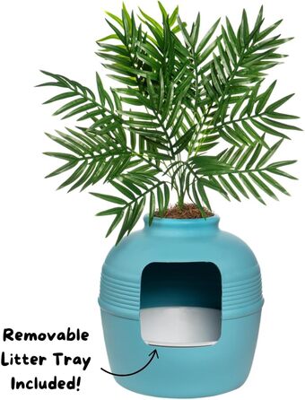 Квіткова кімната для котів Good Pet Stuff з туалетом, фільтром і комплектом Essentials (Бірюзовий)