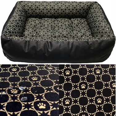 Ліжко-канапе для собак Superkissen24, чорне, 90 см x 120 см