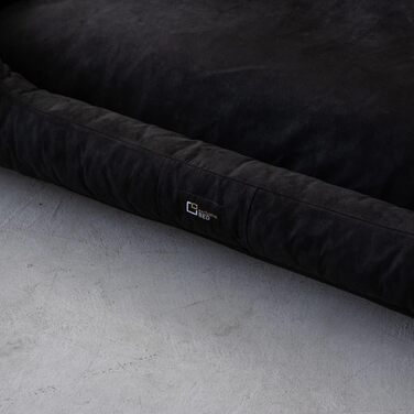 Килимок для собак Puffi, великий, середній, малий – м'який, зносостійкий, миючий, Alcantara, 160x110 см, чорний