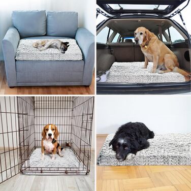 Крісло-ліжко для собак Amazinggirl 120x80 см - м'яке, зручне, для малих, середніх та великих собак, сірого кольору, з можливістю прання