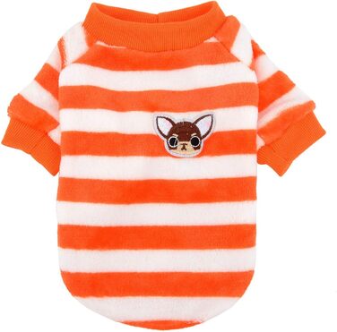 Теплий зимовий пуловер для собак ZUNEA, тепла флісова куртка для цуценят, стильний светр з принтом для чихуахуа, котів та інших собак, для дівчаток та хлопчиків, помаранчевий, розмір L