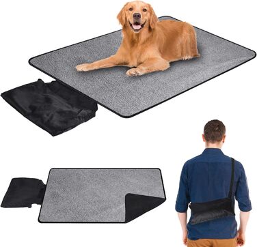 Складана килимок для собак 95x65 см, водовідштовхувальний, для подорожей та дому