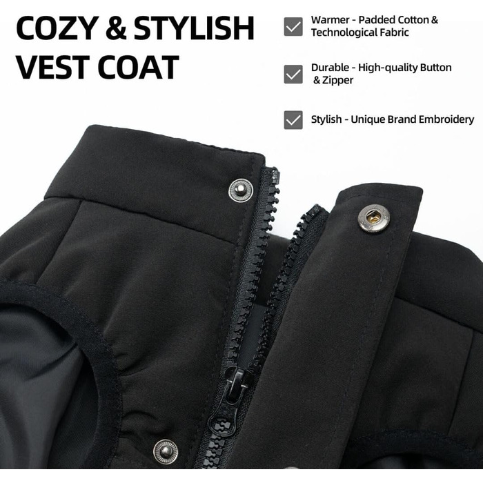 Зимовий одяг для собак PINA: тепла куртка, жилетка, вітронепроникний костюм. Червоний, чорний, S-XXL