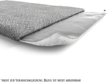 Килимок для собак Knuffelwuff Melbourne самонагріваючийся, 100x70 см, сірий. З ізолюючим шаром повітря, активне нагрівання при вологості, імітація овечої шкури, легко чиститься, форма стабільна.