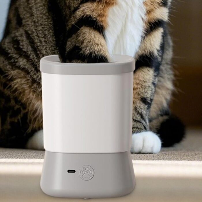 Очисник лап для собак | Портативна щітка для лап – 2 швидкості, водонепроникний, ідеально для миття лап та прогулянок (сірий)