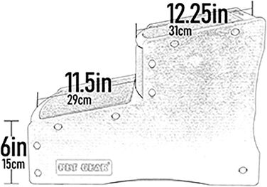 Сходи для котів і собак Pet Gear Easy Step II, 2 сходинки, до 68 кг, портативні, знімні, знімний килимовий покрив, без інструментів, 5 кольорів