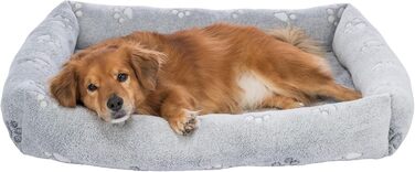 Крісло-ліжко для собак TRIXIE Nando, 60x50 см, сірий - м'яке ліжко з піною, кошик для середніх собак, неслизьке, 37845