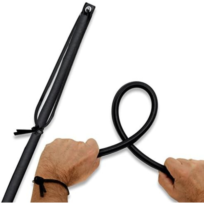 Гнучкий трубний елемент з PVC та шкіряним покриттям, 67 см, червоний