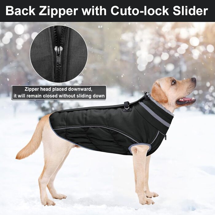 Водонепроникний теплий зимовий одяг для собак - куртка-жилет для цуценят та малих собак, червоний, розмір M (чорний, XL)