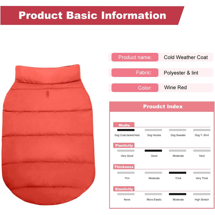 PETCUTE Зимовий теплий одяг для собак, куртка для великих собак, жилет для собак з кріпленням для повірця, вітронепроникний, для зими, Navy/Orange (M)