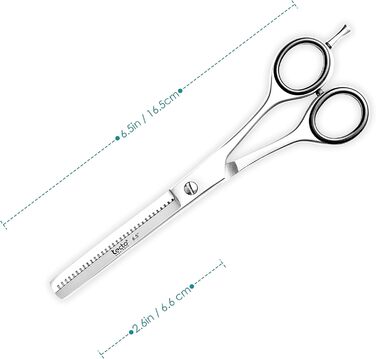 Професійна ножиця для догляду за волоссям, ножиці для стрижки, леза гострого бритви, загальна довжина 16,5 см, з шкіряним чохлом
