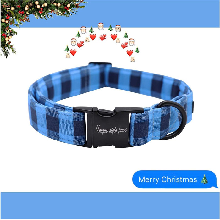 Елегантне нашийник для собак Unique Tyle з знімною метеликом, чорний/блакитний, XX-XL