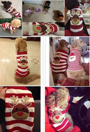 Пуловер для собак на Різдво: теплий в'язаний пуловер-роллінґ з орнаментом для цуценят та дорослих собак, розмір XXL. Ідеальний подарунок для вашого улюбленця!