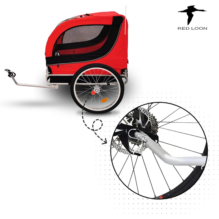 Фаркоп-перетяжка для собак на велосипед - перетяжка для собак на велосипед, червоний, до 40 кг