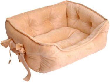 М'яке ліжко для собак M&Catree: зручне, антиковзаюче, миється, плюшеве, для маленьких та середніх собак, хакі, 40 x 50 x 22 см