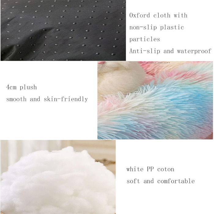 Крісло-ліжко для собак велике, м'яке, з плюшу, тепле, зручне, для малих, середніх та великих собак (L, 80 x 70 x 18 см, блакитний)