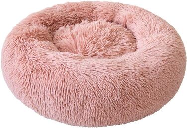 М'яке ліжко для собак та котів Loir: рожеве, 100 см, з антиковзким покриттям, миється, для великих порід